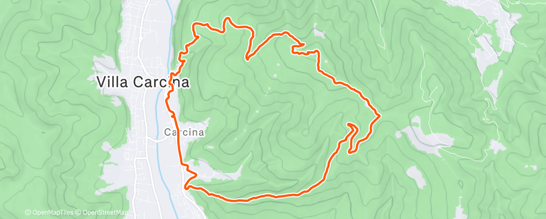 Карта физической активности (Sessione di trail running mattutina)