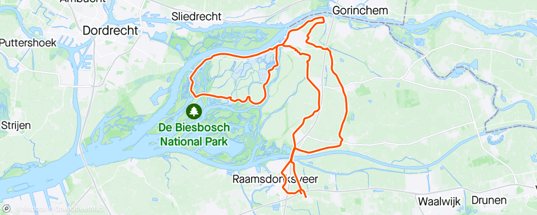 Map of the activity, #09-2024. Rondje Biesbosch, buitenom