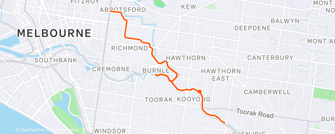 Map of the activity, Track comeback