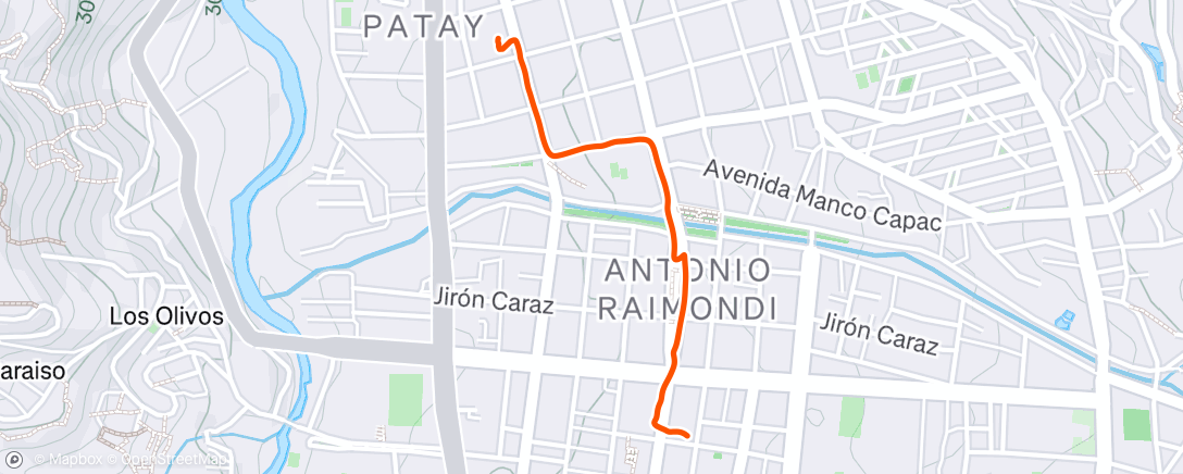 Map of the activity, Morning Walk