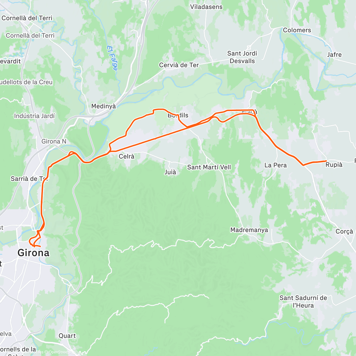 Map of the activity, DosKiwis with BiciWorks🥝🥝