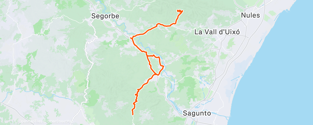 Map of the activity, Bicicleta por la mañana