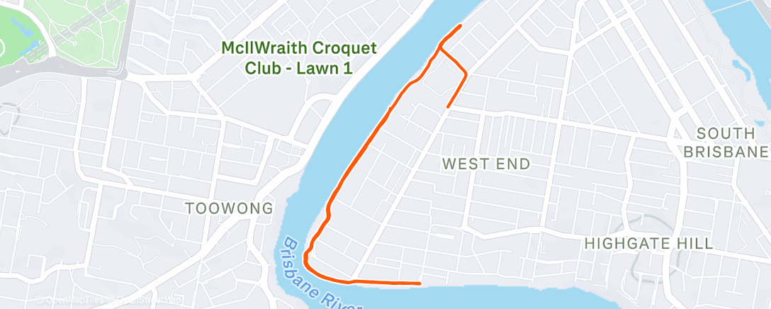 Map of the activity, Morning Run