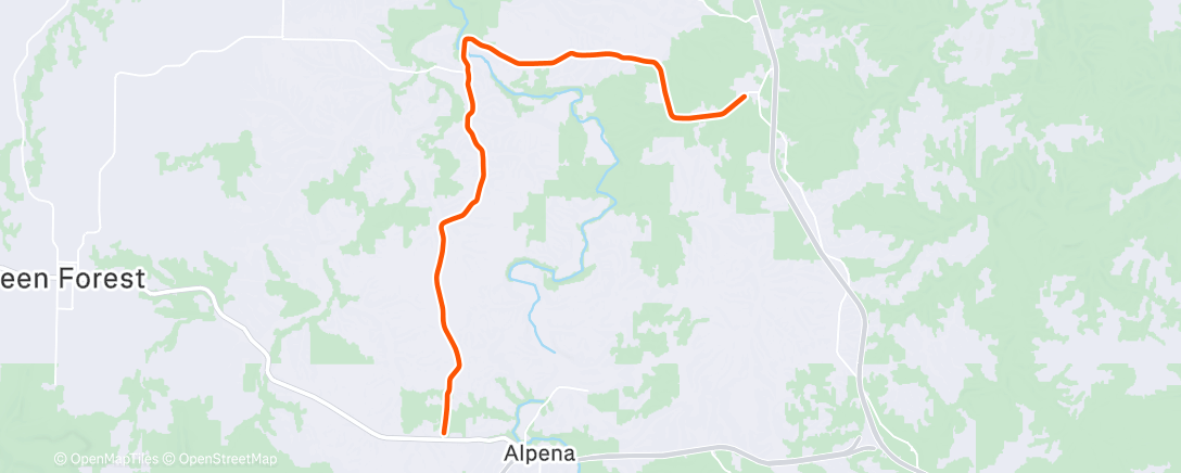 Map of the activity, Afternoon Mountain Bike Ride