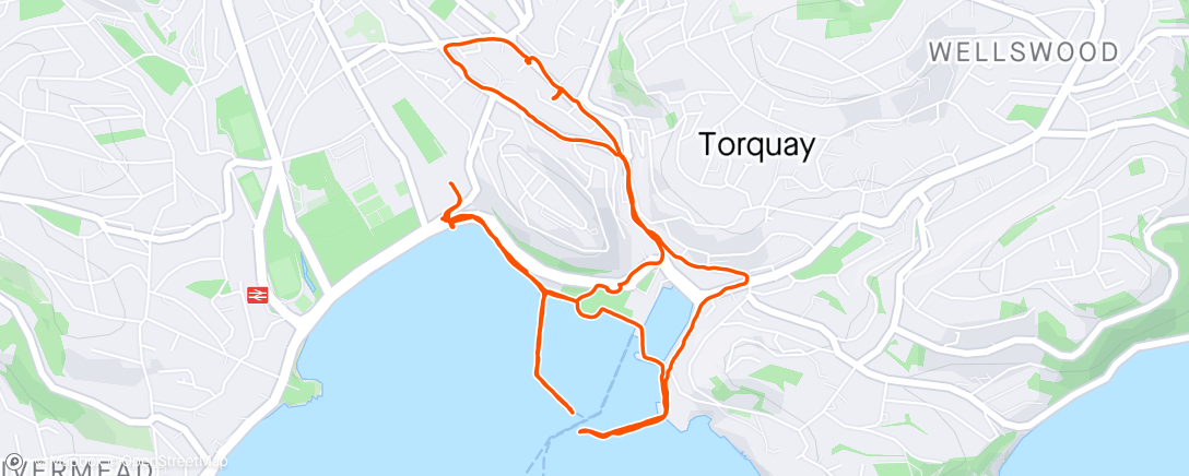 Map of the activity, Stroll around Torquay