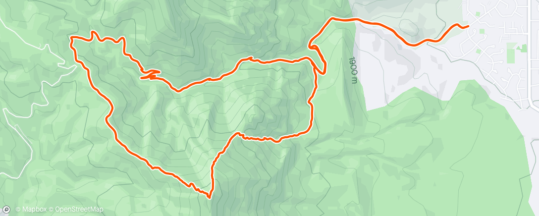 Map of the activity, Running in the weather
