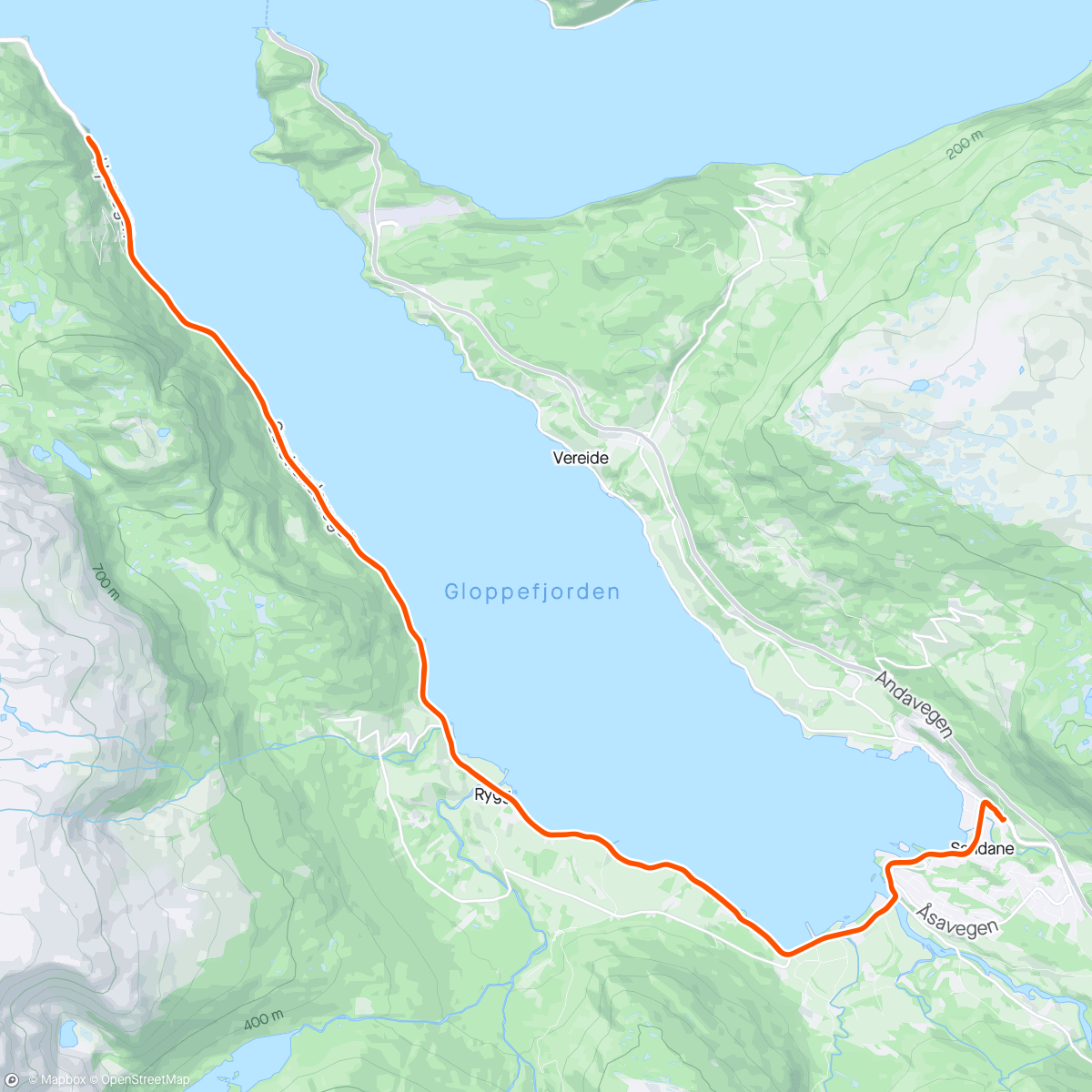 Map of the activity, Kvitnestunnellen