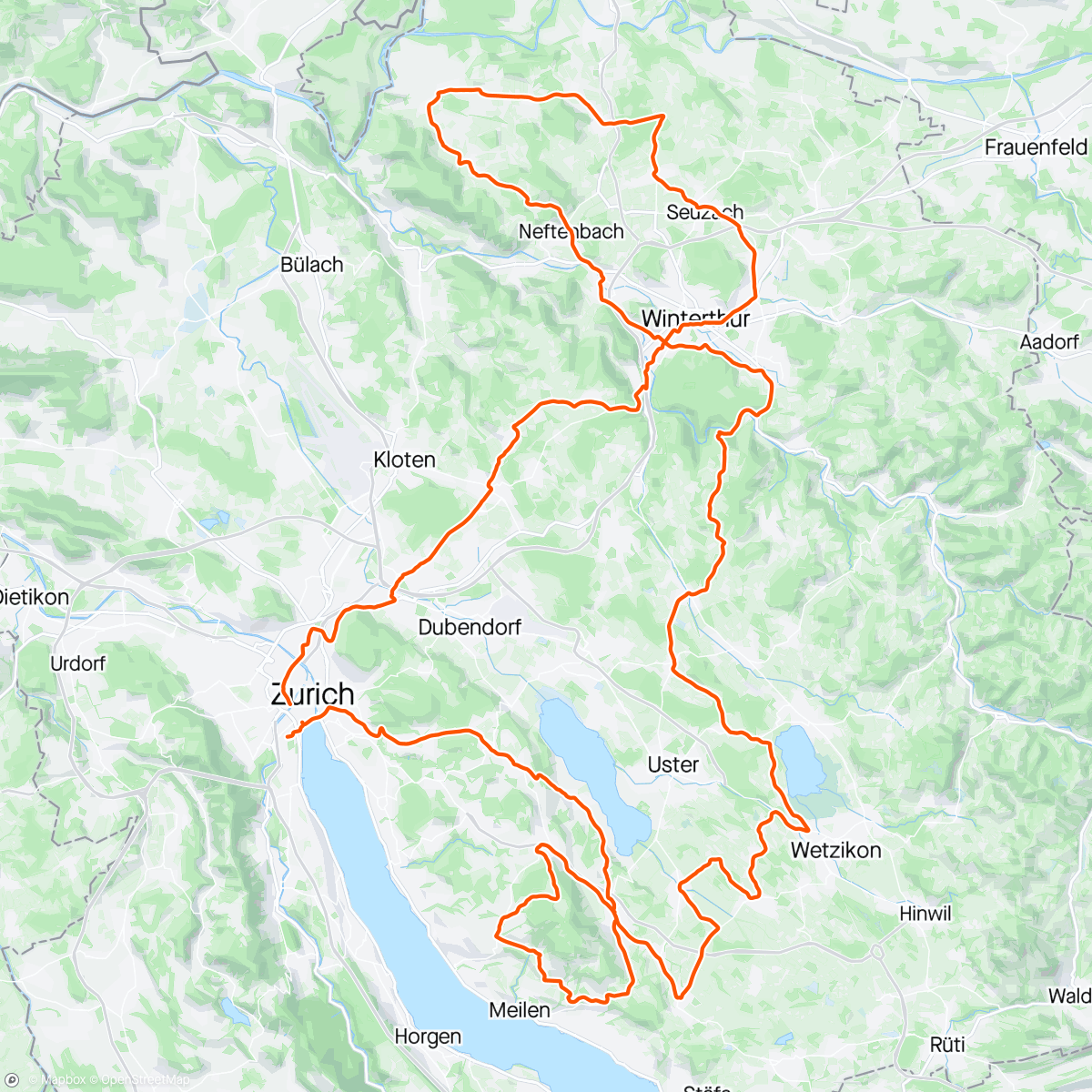 Map of the activity, Züri Velo Cup ☀️