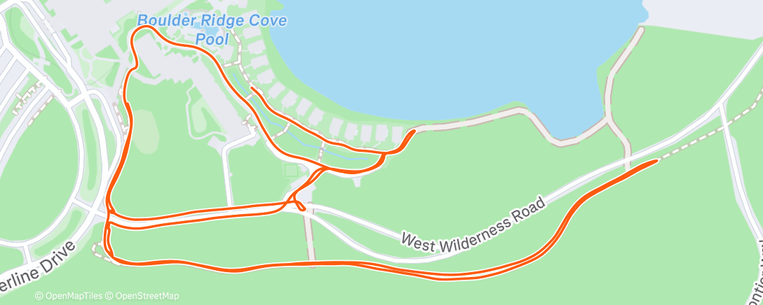 Map of the activity, Afternoon Run