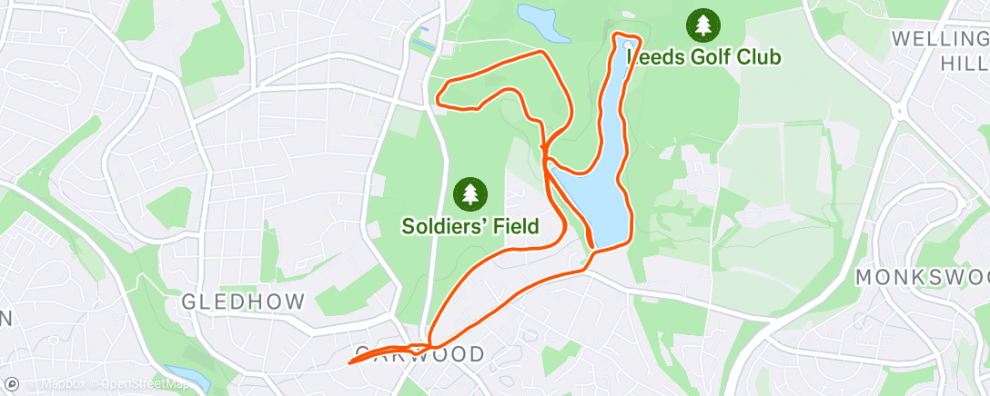 Map of the activity, Afternoon Run