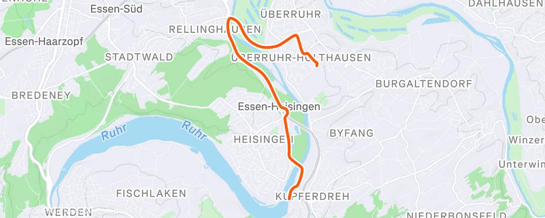 Map of the activity, Morning Run