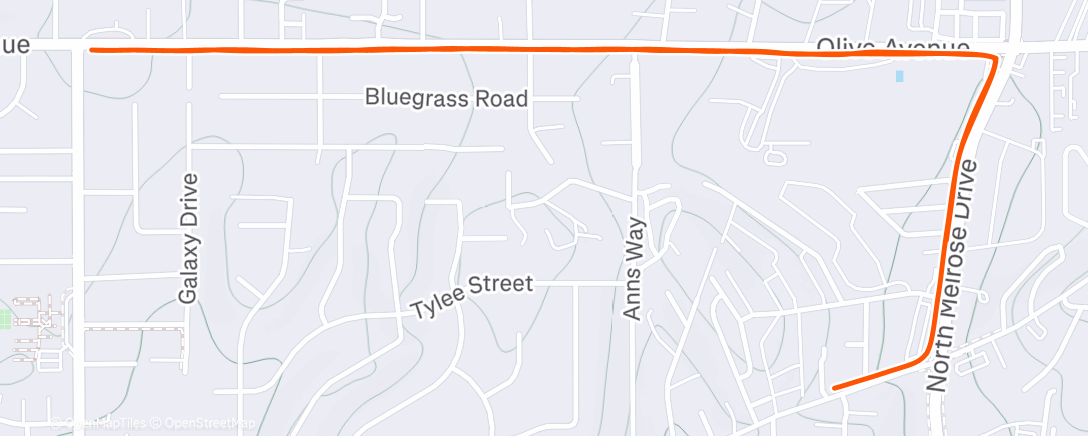 Карта физической активности (Nike Run Club: Saturday Afternoon Run)