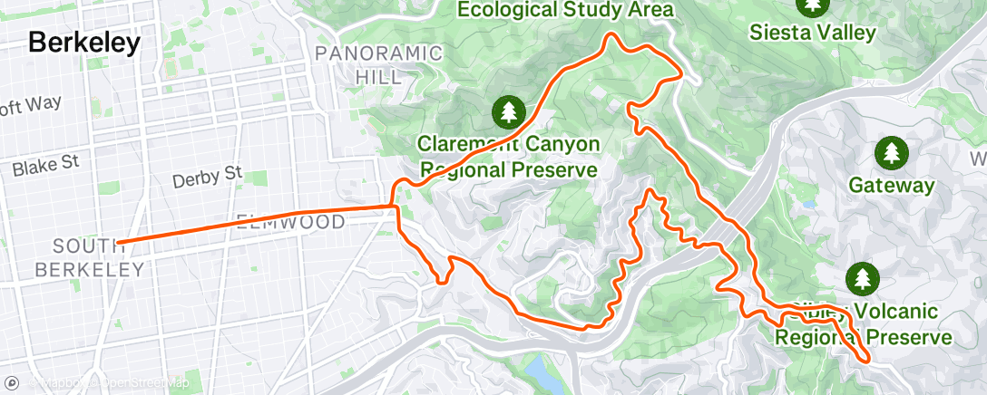 Map of the activity, Afternoon Ride