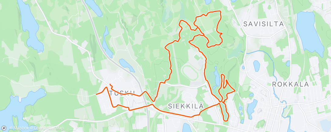 Map of the activity, Passiivisuusjumeja pois Mountain Bike Ride