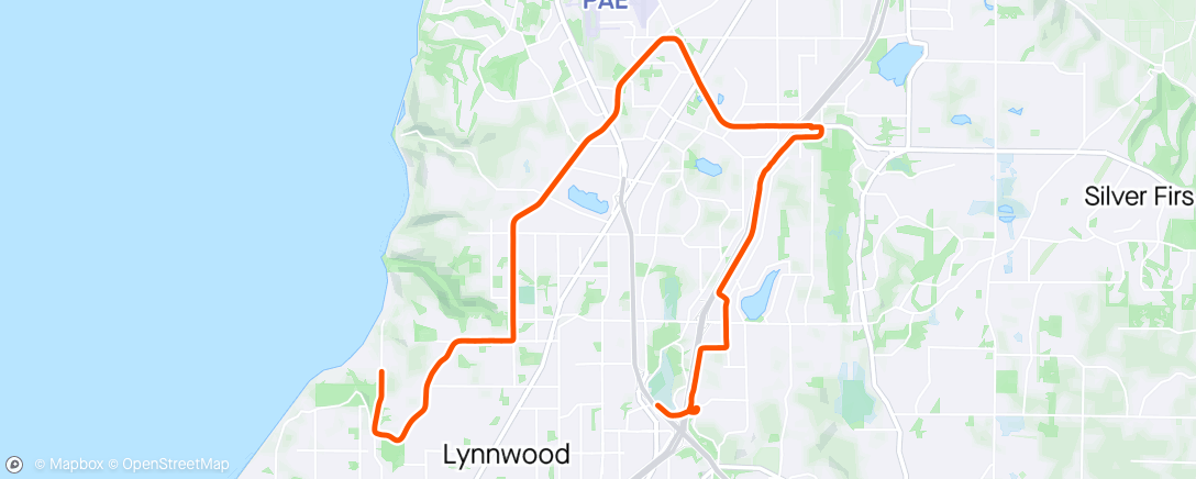 Map of the activity, Lunch ride.