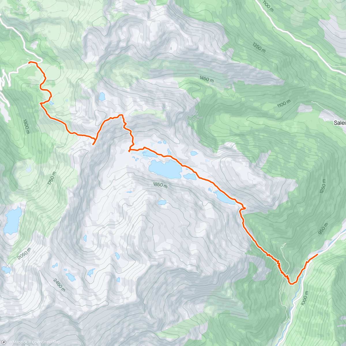 Mapa da atividade, Pic Rouge des Étangs de Bassiés avec Thibault #fail #cheville #paratrail #onapasappelelhelico