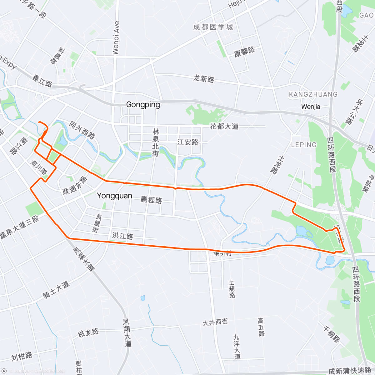 Карта физической активности (晨间跑步，无锡后的第一个长距离，体感很不错)