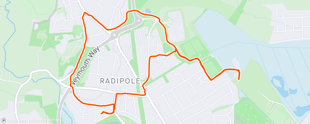 Map of the activity, Afternoon Run With Mason