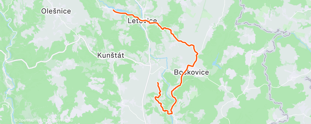 Map of the activity, 2. Cast na mobilu