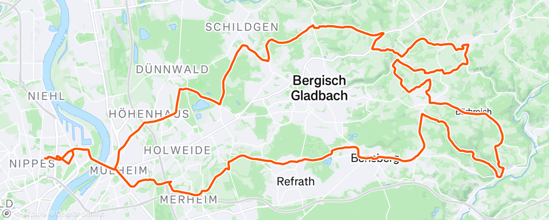 Map of the activity, Fahrt am Nachmittag