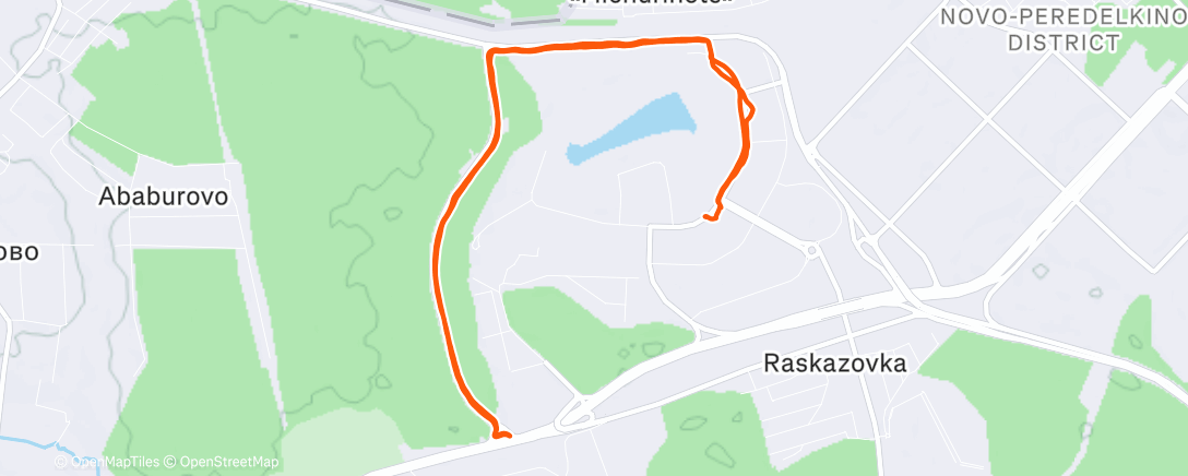 Map of the activity, Утренний забег