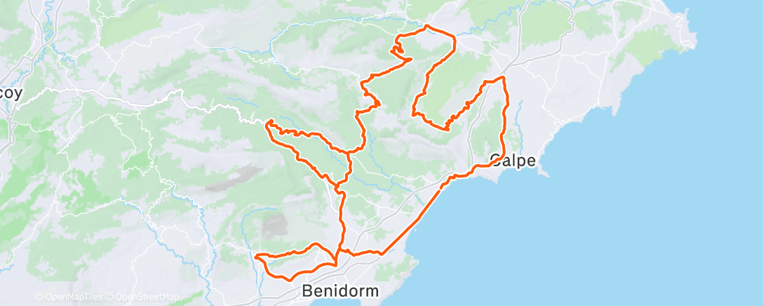 Map of the activity, Sortie vélo le matin