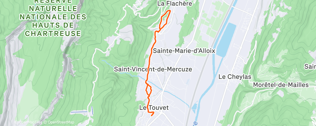 Карта физической активности (Trail dans l'après-midi)