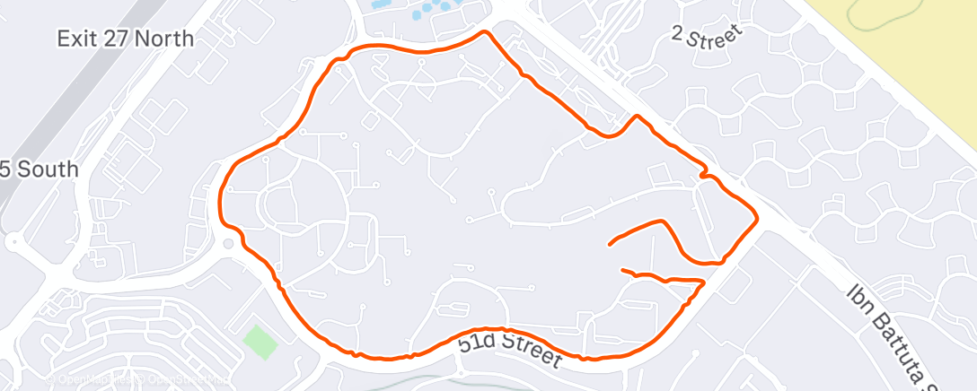 Peta aktivitas, Evening Run