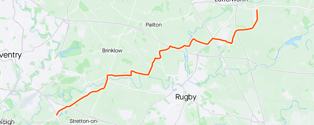 Map of the activity, MTB evening commute