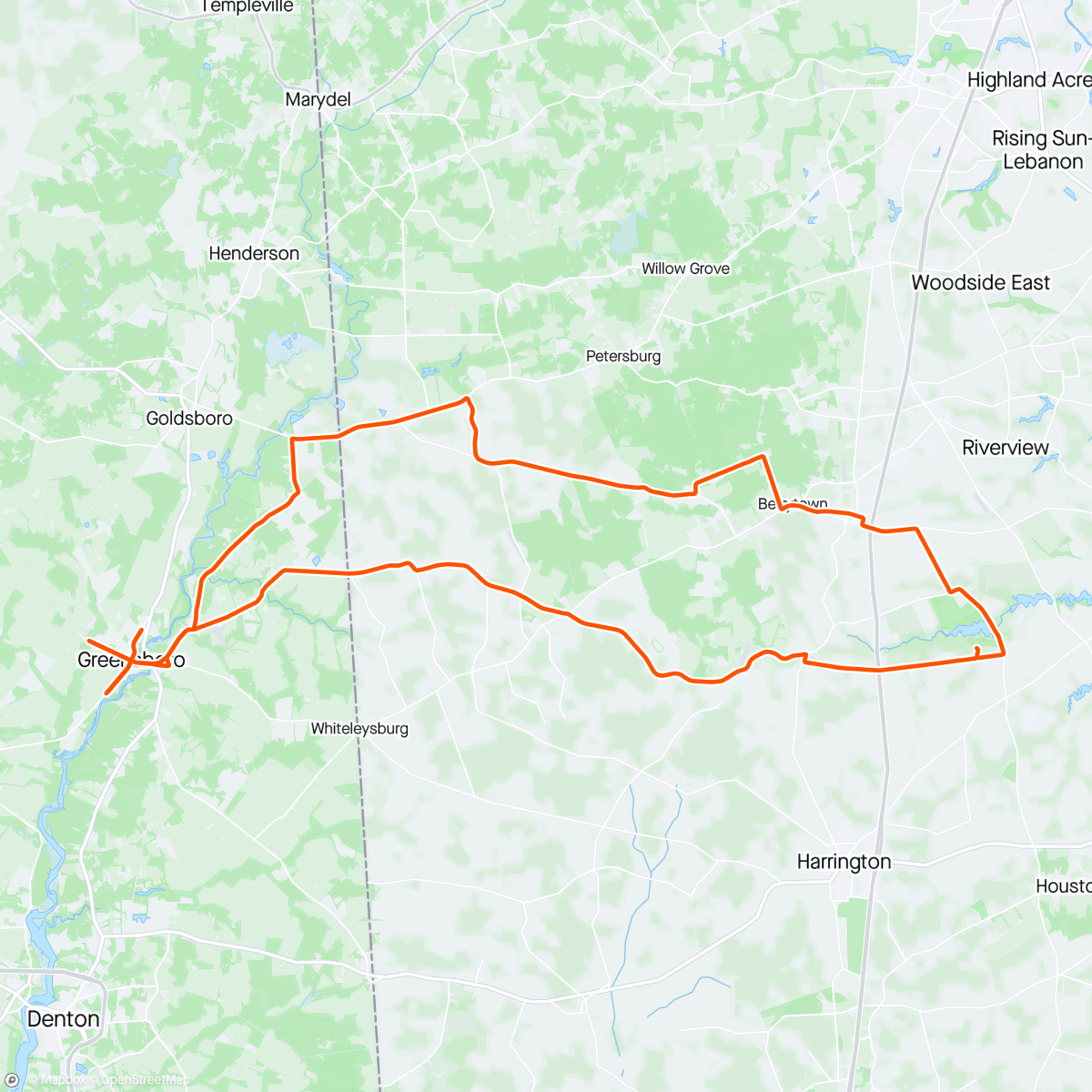 Mapa da atividade, Harriet Tubman trail connect ride