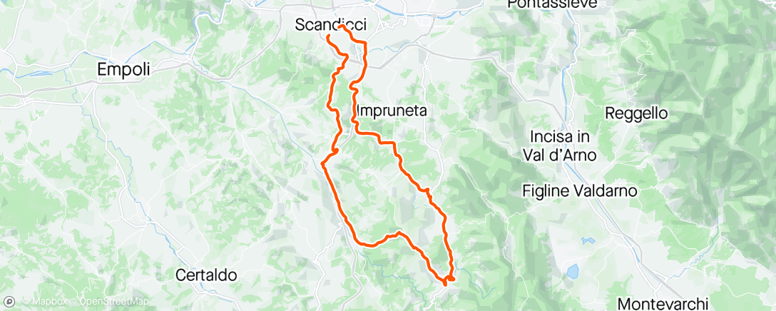 Map of the activity, Badia & Panzano
