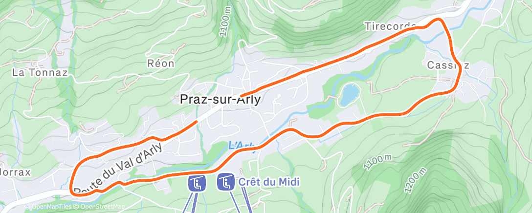 Map of the activity, Lunch Run