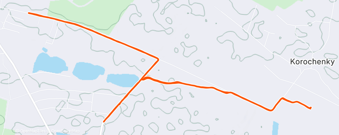 Map of the activity, Lunch Run