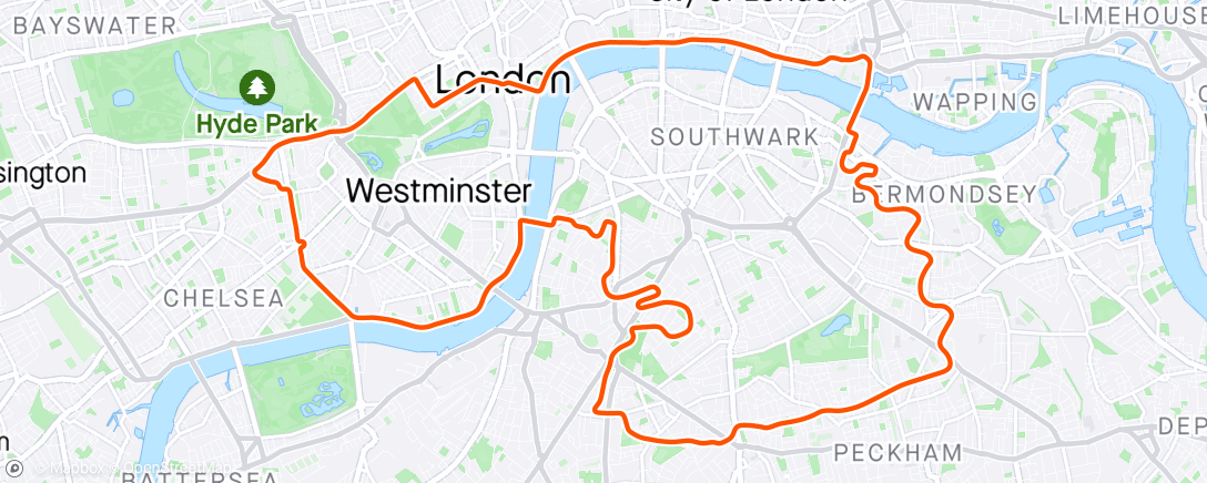 Mappa dell'attività Zwift - Greatest London Loop in London