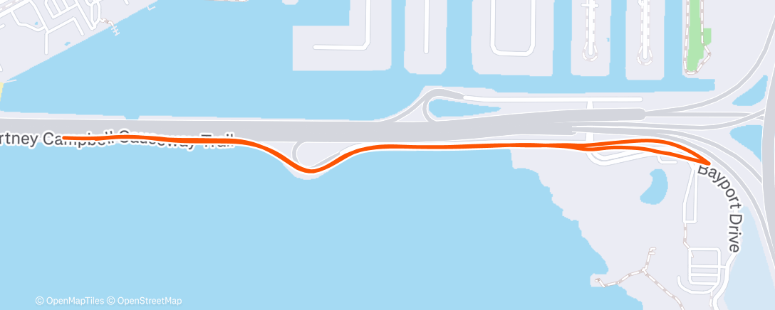 Map of the activity, Afternoon Run