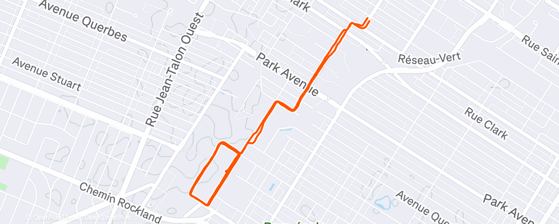 Map of the activity, Morning Run