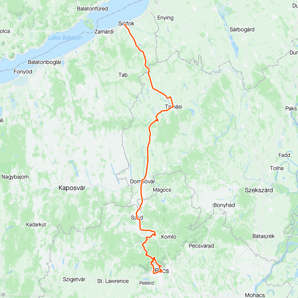 Map of the activity, Hungary Stage 5