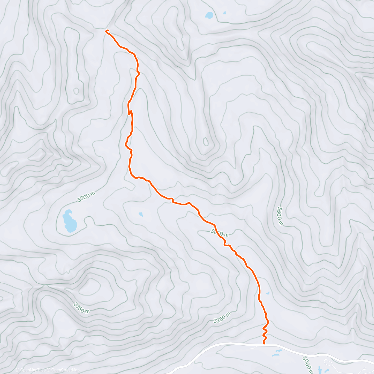 Map of the activity, Browns Pass 🥾❄️