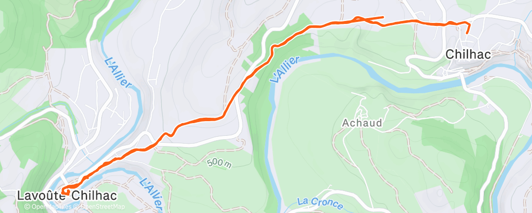 Map of the activity, Chilhac