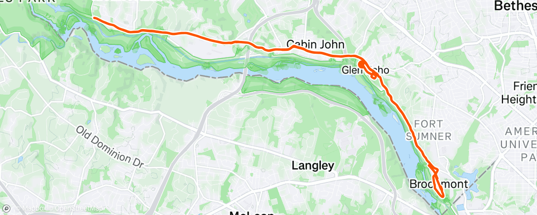 Map of the activity, Afternoon Ride
