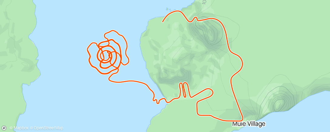 Карта физической активности (Zwift - Volcano Climb in Watopia)