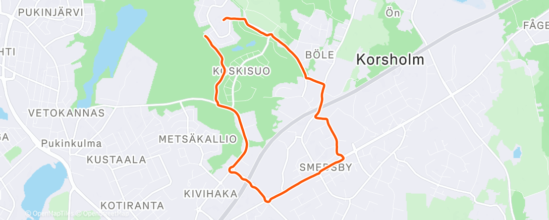 Карта физической активности (Evening Run)