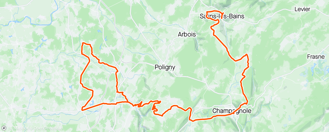Map of the activity, Tour du Jura