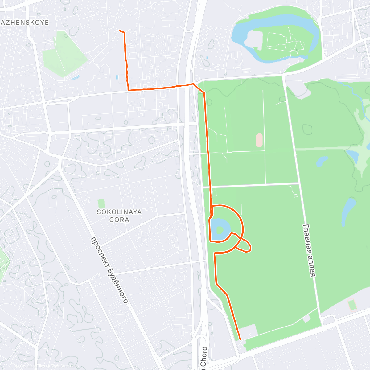 Map of the activity, Lunch Run