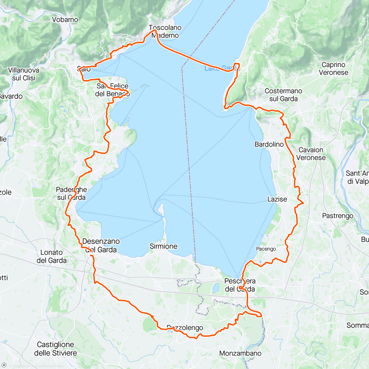 Map of the activity, Basso Garda... bello vero