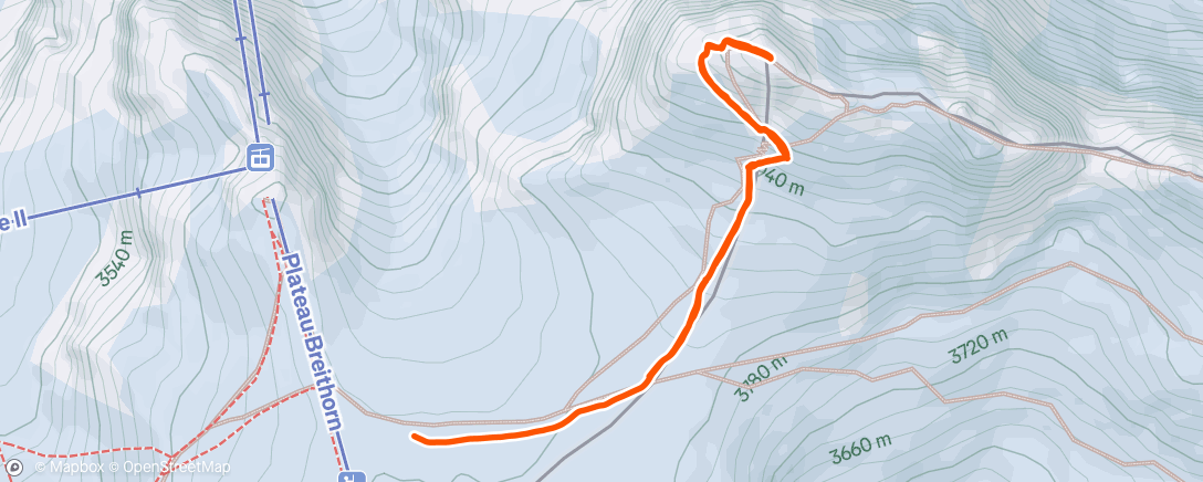 Map of the activity, Morning Hike