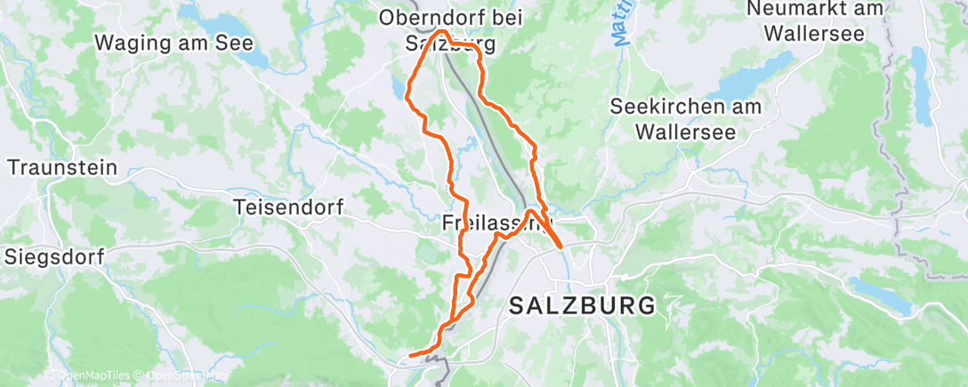 Map of the activity, Lunch Ride