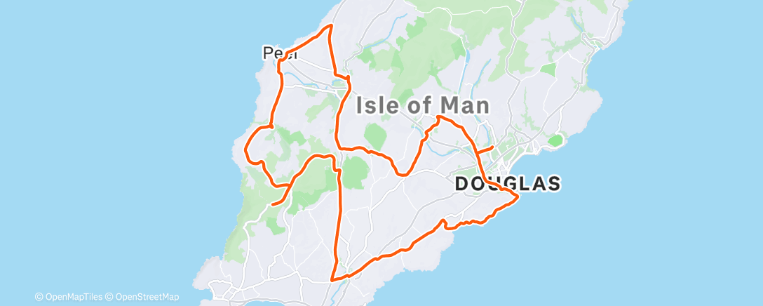 Map of the activity, Lunch Ride