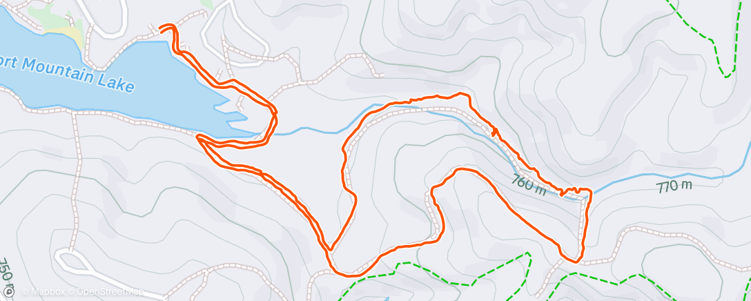 Map of the activity, Afternoon Hike