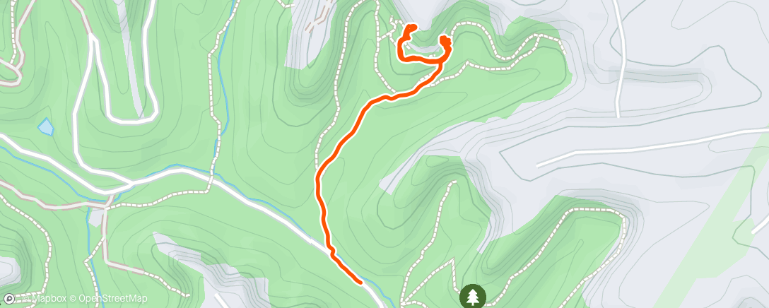 Map of the activity, Lunch Rock Climb